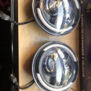 7" Round LED Halo Projector Headlights w/ DRL (Pair)