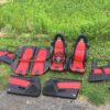 IMG_1022 Mazda MX-5 Miata Red & Black Leather Seats, Steering Wheel, and Interior Door Panels – Complete Interior Set