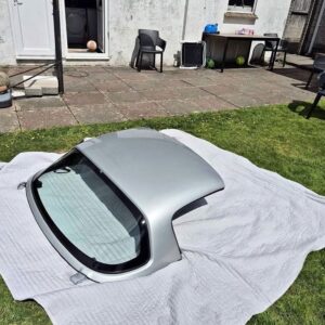 Silver Sunlight Removable Hardtop Roof with Rear Glass Window – Used OEM Car Roof Panel