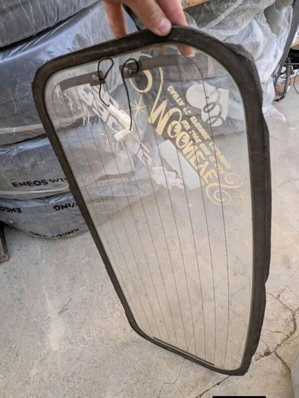 IMG_2329 1990-2005 Rear Window Glass with Defroster – Tinted Glass with Black Frame