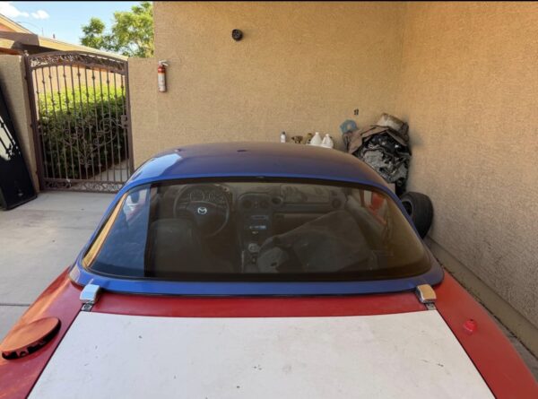 Used Blue Hardtop Roof with Rear Glass Window for Mazda Miata MX-5 (NA, 1990–1997)