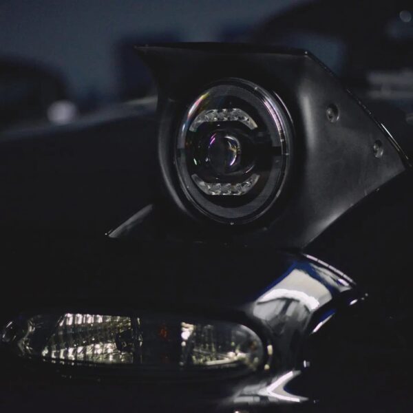 7" Round LED Halo Projector Headlights with DRL (Pair) – Black Inner Housing (Fitment: 1990–1997 Mazda Miata NA & H6024 Universal)