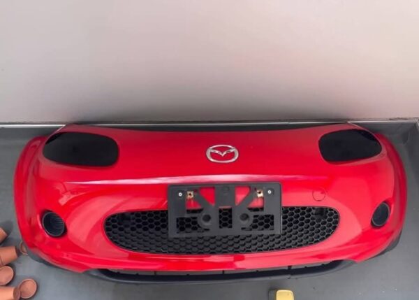 2006–2008 Mazda Miata MX-5 NC1 OEM Front Bumper Cover - True Red (A4A) with Grille & Emblem
