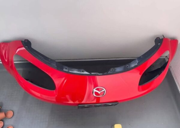 2006–2008 Mazda Miata MX-5 NC1 OEM Front Bumper Cover - True Red (A4A) with Grille & Emblem