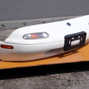 1990–1997 Mazda Miata MX-5 NA OEM Front Bumper Cover - Chaste White (UC) with Turn Signals & Emblem