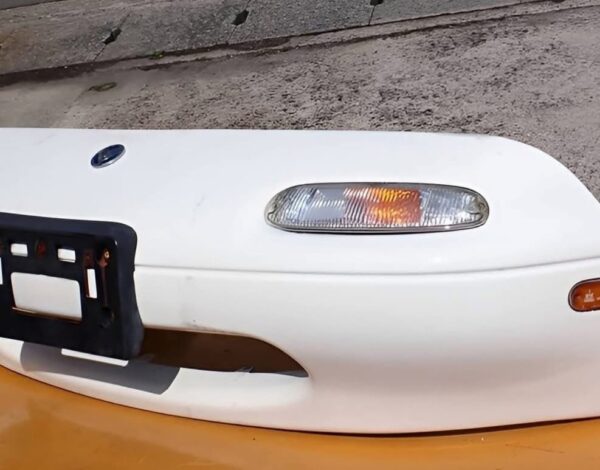 1990–1997 Mazda Miata MX-5 NA OEM Front Bumper Cover - Chaste White (UC) with Turn Signals & Emblem