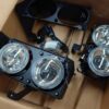 Dual Round Projector Headlight Assembly & Mounting Bracket Conversion Kit
