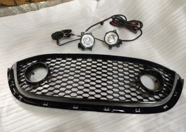 IMG_8176 Mazda Miata Black Honeycomb Front Grille with LED Fog Lights (NC2) Models
